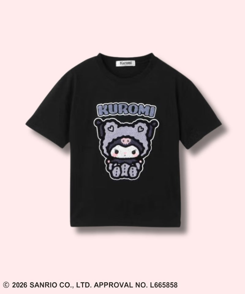 サンリオキャラクターズ クロミ サガラ刺繍Tシャツ キッズ メール便 対応商品商品画像-1