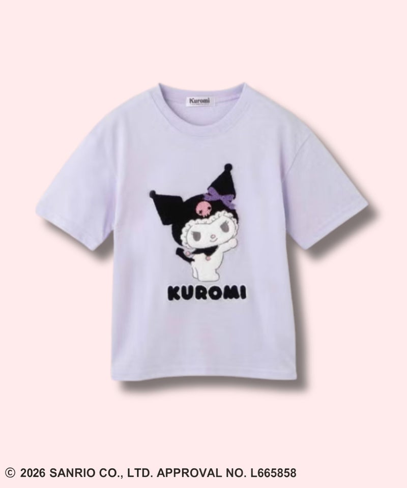 サンリオキャラクターズ クロミ サガラ刺繍Tシャツ キッズ メール便 対応商品商品画像-2