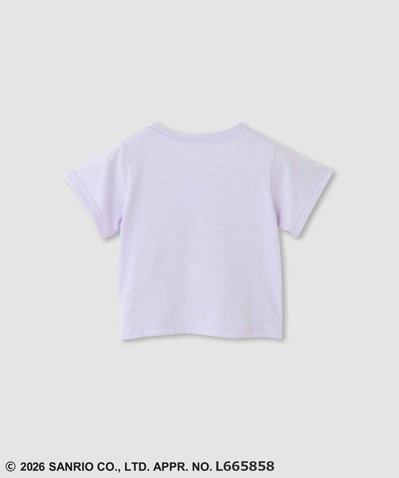 サンリオキャラクターズ キラキラクロップド丈Tシャツ キッズ メール便 対応商品商品画像-2