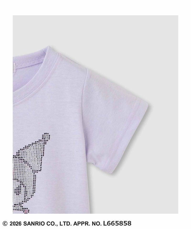 サンリオキャラクターズ キラキラクロップド丈Tシャツ キッズ メール便 対応商品商品画像-4