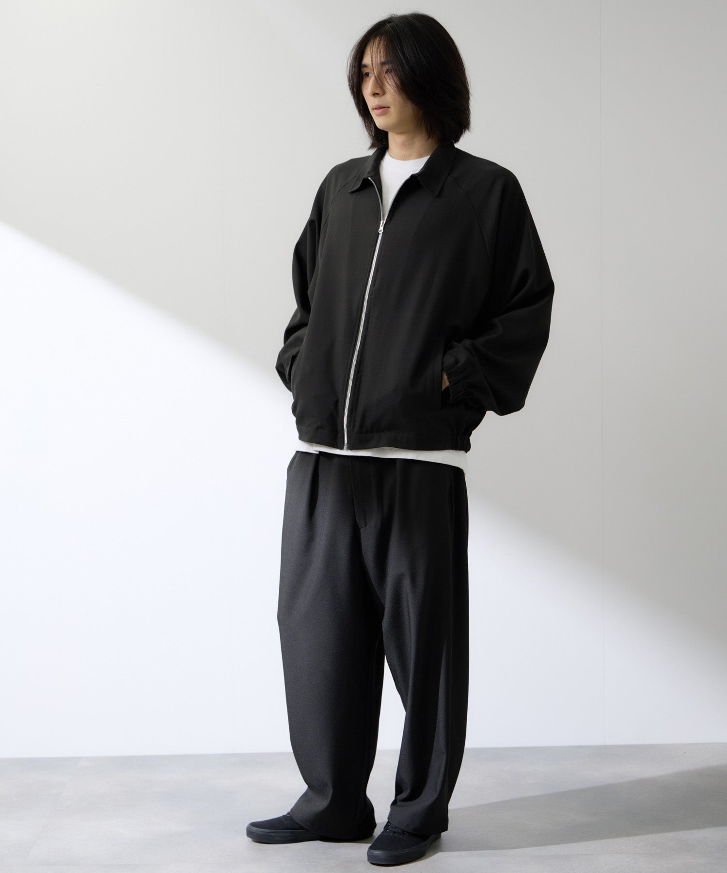 セオリー　ダブルジップブルゾン　ブラック　美品 美品 theory luxe セオリーリュクス コットン×ナイロン ワイドスリーブ