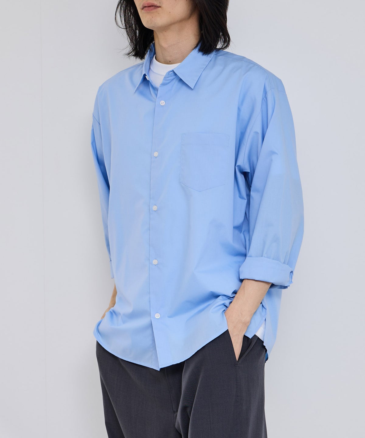 Real Standard ブロード長袖レギュラーシャツ メンズ