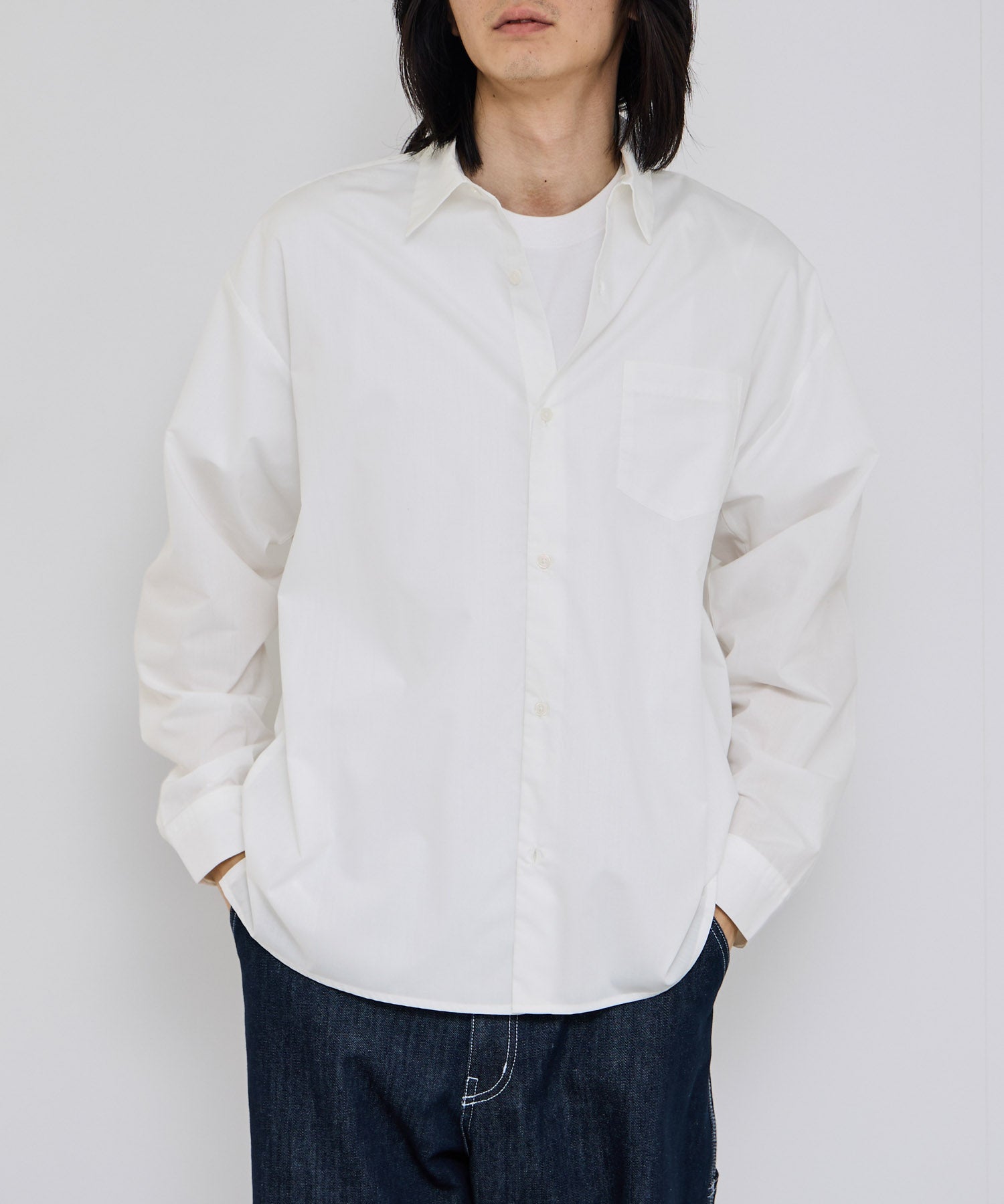 Real Standard ブロード長袖レギュラーシャツ メンズ