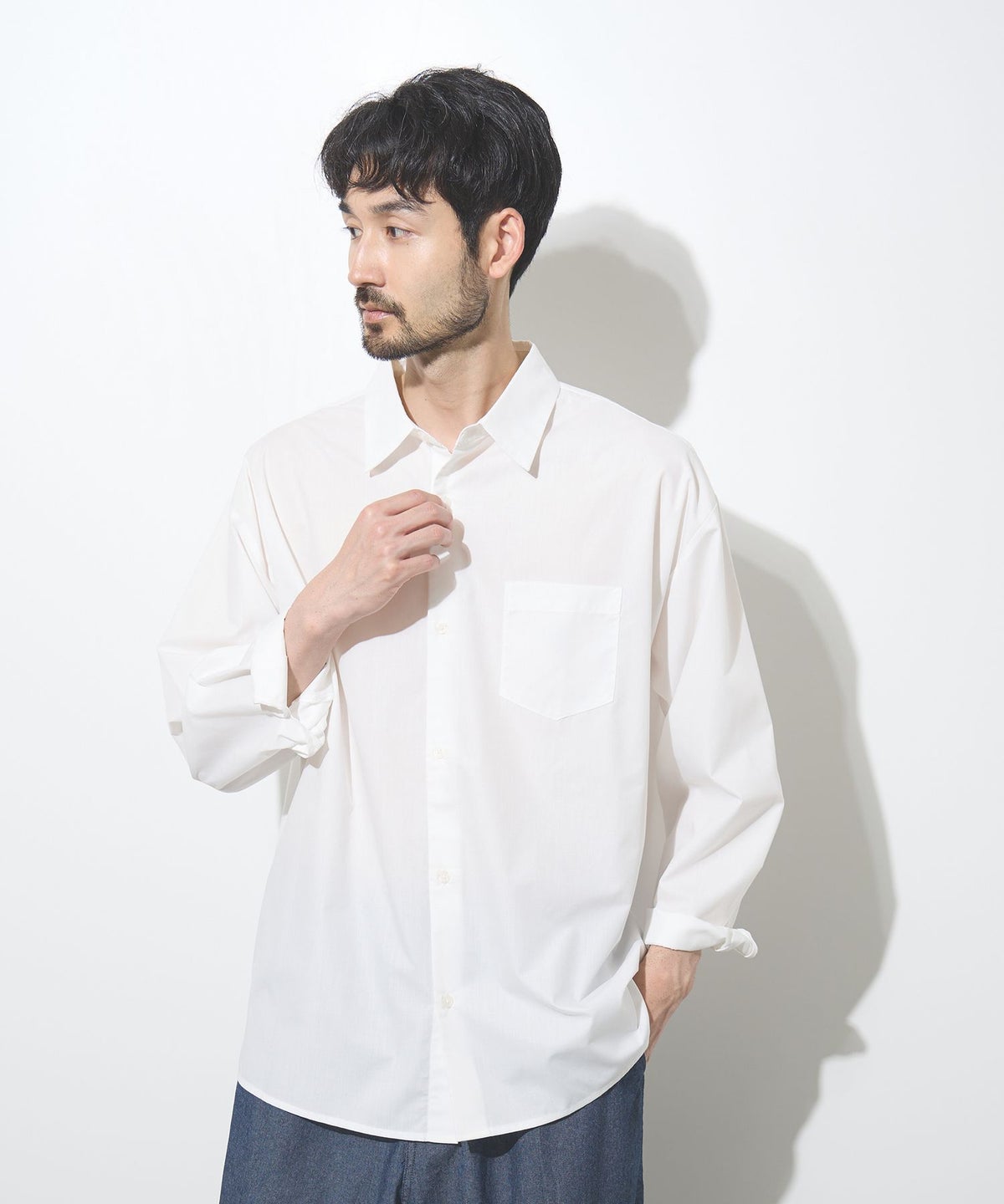 Real Standard ブロード長袖レギュラーシャツ メンズ