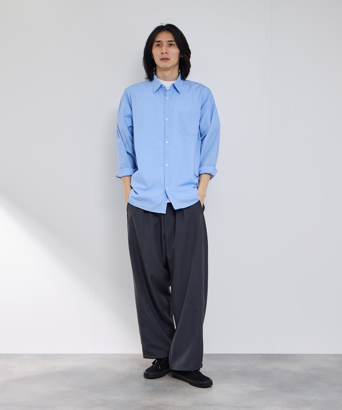 Real Standard ブロード長袖レギュラーシャツ メンズ