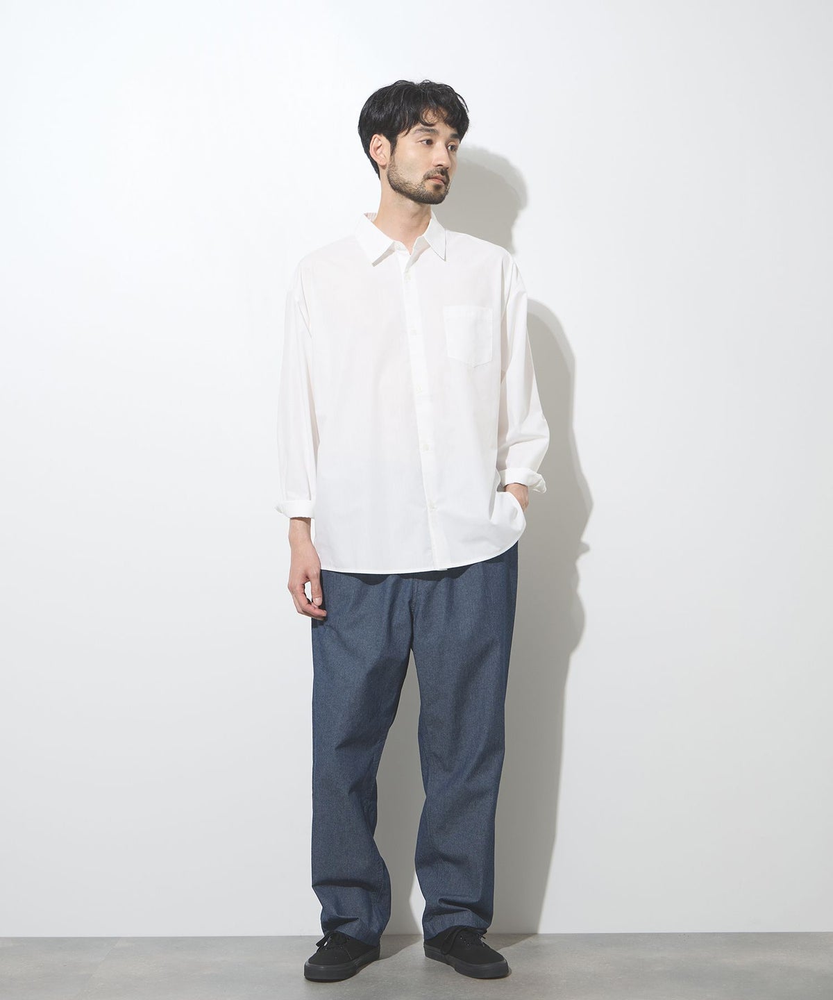 Real Standard ブロード長袖レギュラーシャツ メンズ