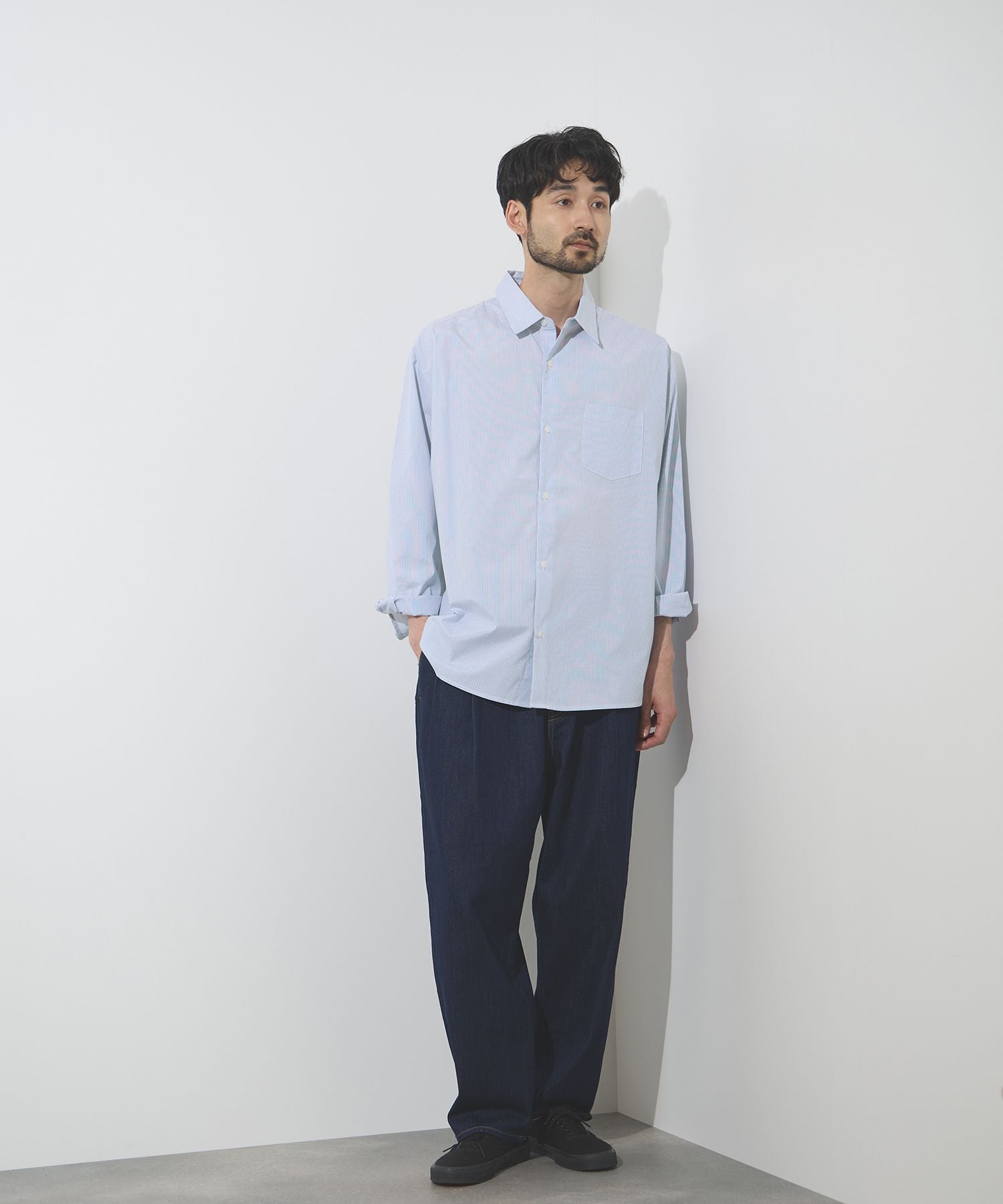 Real Standard ブロード長袖レギュラーシャツ メンズ