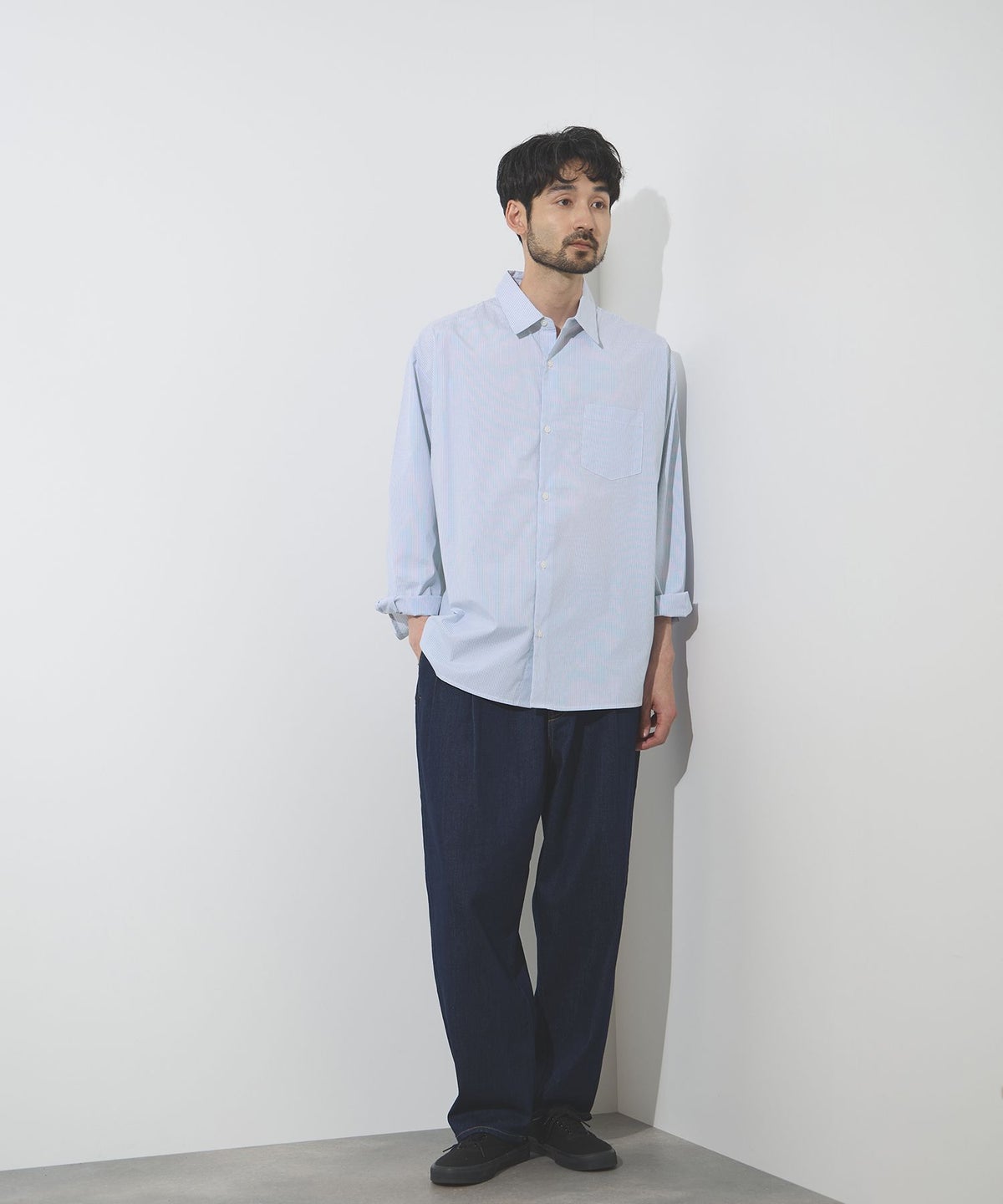 Real Standard ブロード長袖レギュラーシャツ メンズ