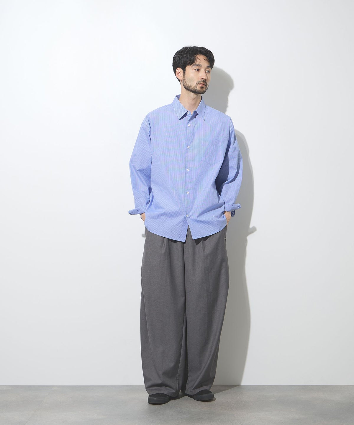 Real Standard ブロード長袖レギュラーシャツ メンズ
