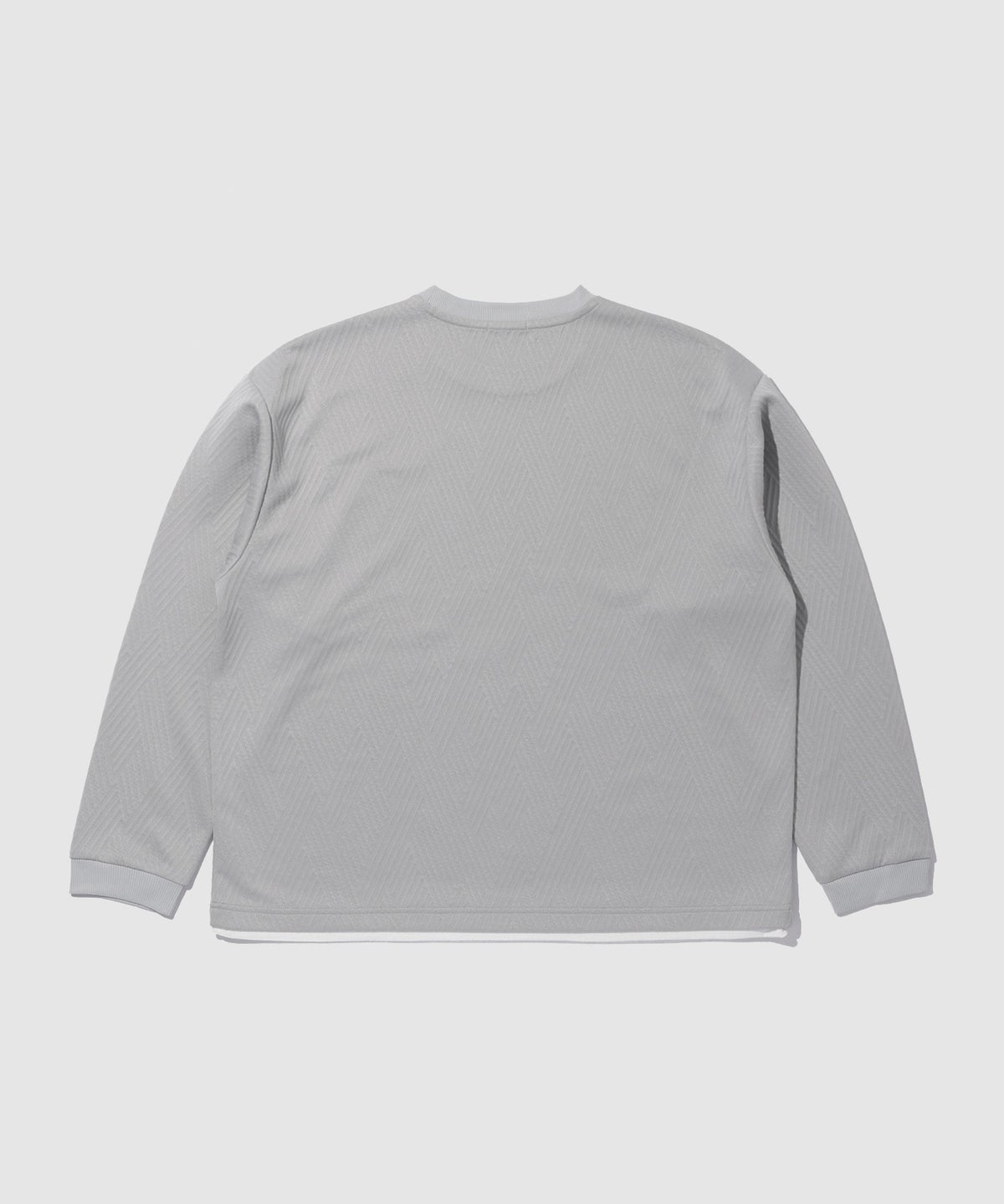 URBAN COLLECTION 膨れジャガード フェイククルーネック長袖Tシャツ メンズ