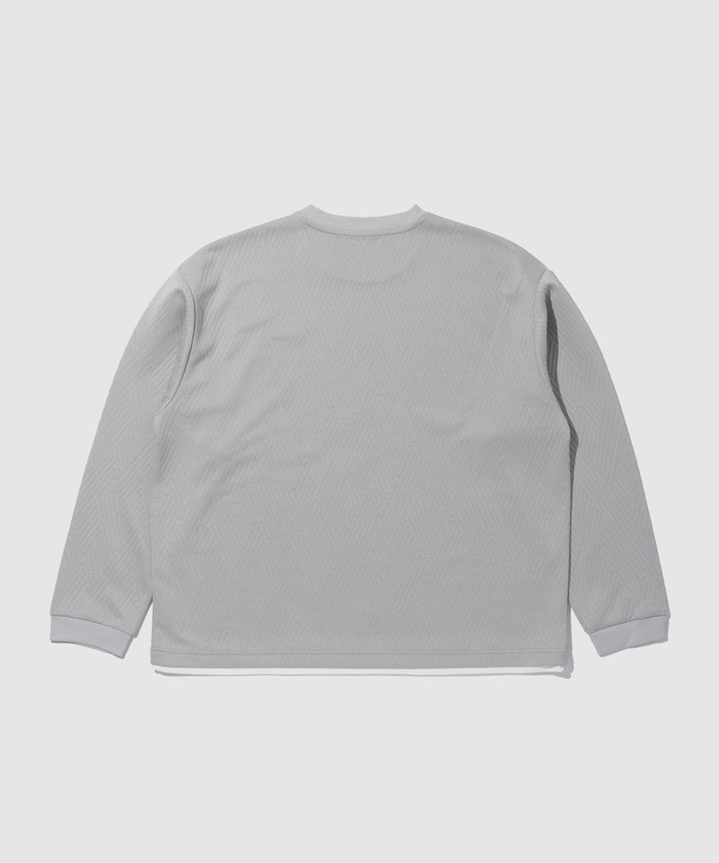 URBAN COLLECTION  膨れジャガード フェイククルーネック長袖Tシャツ メンズ商品画像-5