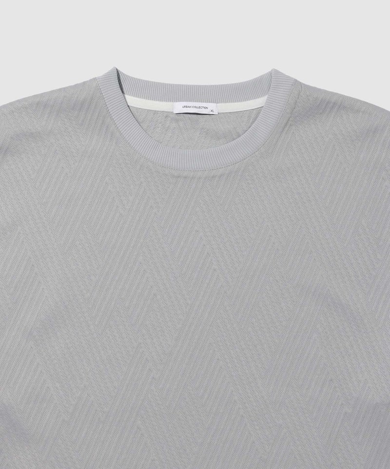 URBAN COLLECTION 膨れジャガード フェイククルーネック長袖Tシャツ メンズ商品画像-6