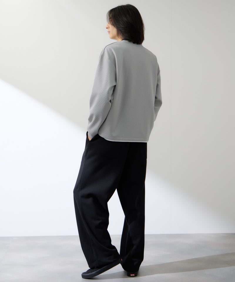 URBAN COLLECTION 膨れジャガード フェイククルーネック長袖Tシャツ メンズ商品画像-7