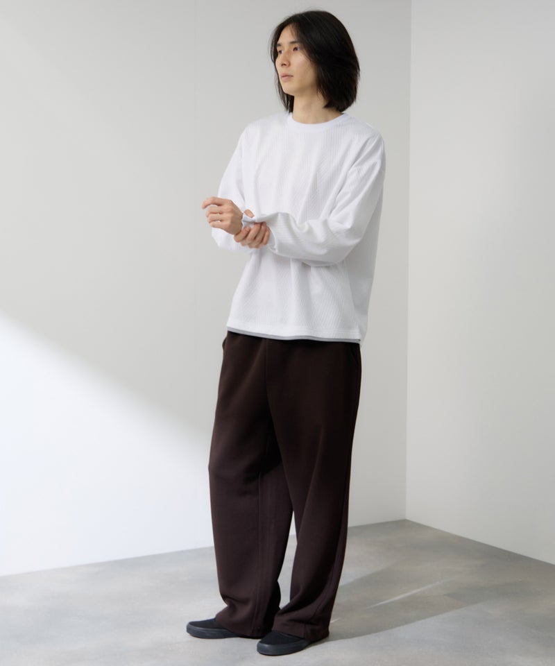 URBAN COLLECTION  膨れジャガード フェイククルーネック長袖Tシャツ メンズ商品画像-10