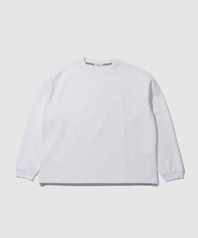 URBAN COLLECTION 膨れジャガード フェイククルーネック長袖Tシャツ メンズ商品画像-20