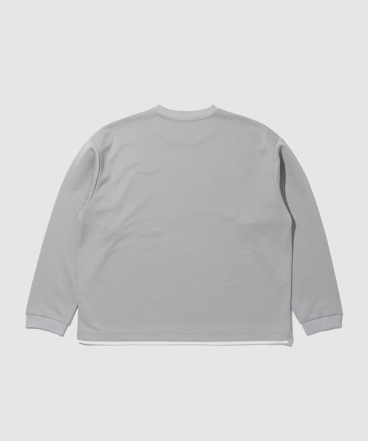 URBAN COLLECTION 膨れジャガード フェイククルーネック長袖Tシャツ メンズ