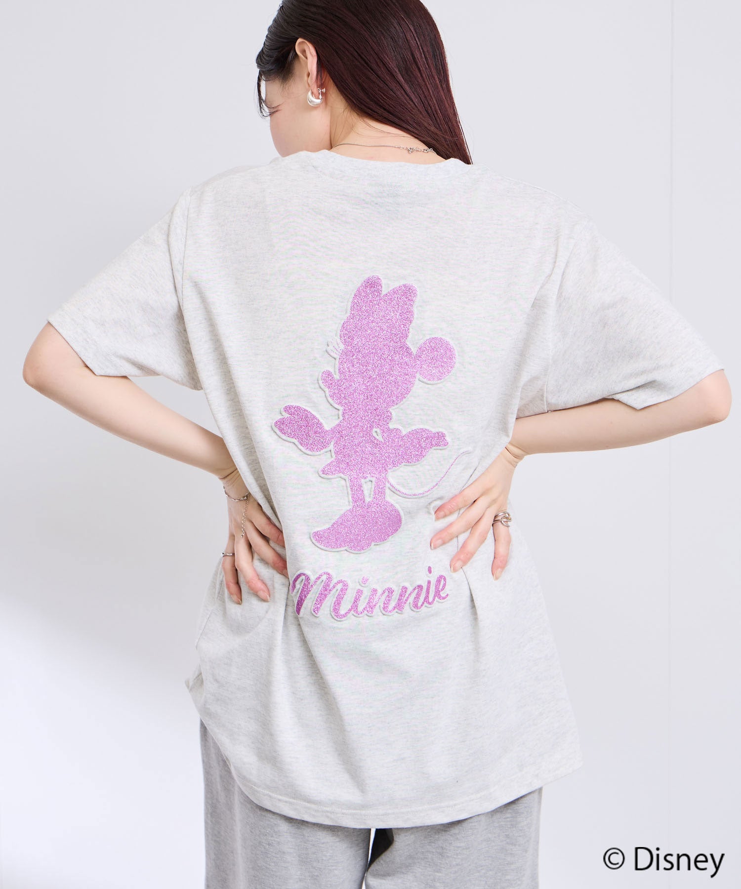 Disney / ラメエンボスTシャツ メンズ