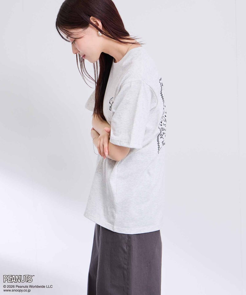 キャラクター線画バックデザイン半袖Tシャツ メンズ メール便 対応商品商品画像-7