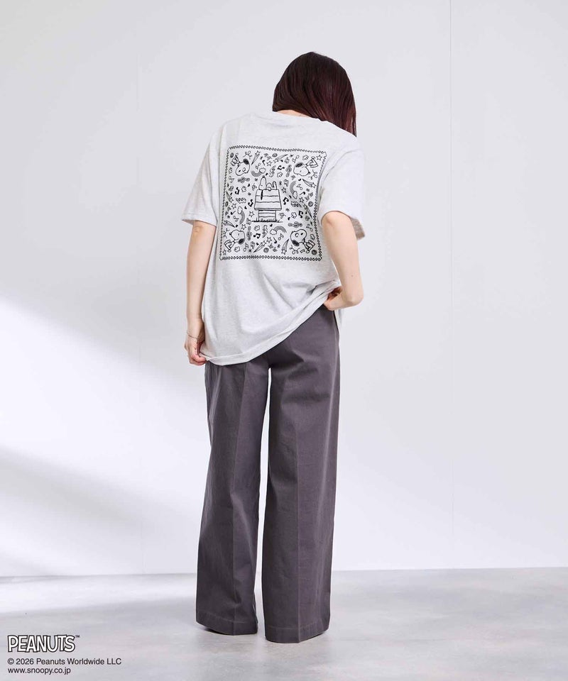 キャラクター線画バックデザイン半袖Tシャツ メンズ メール便 対応商品商品画像-9