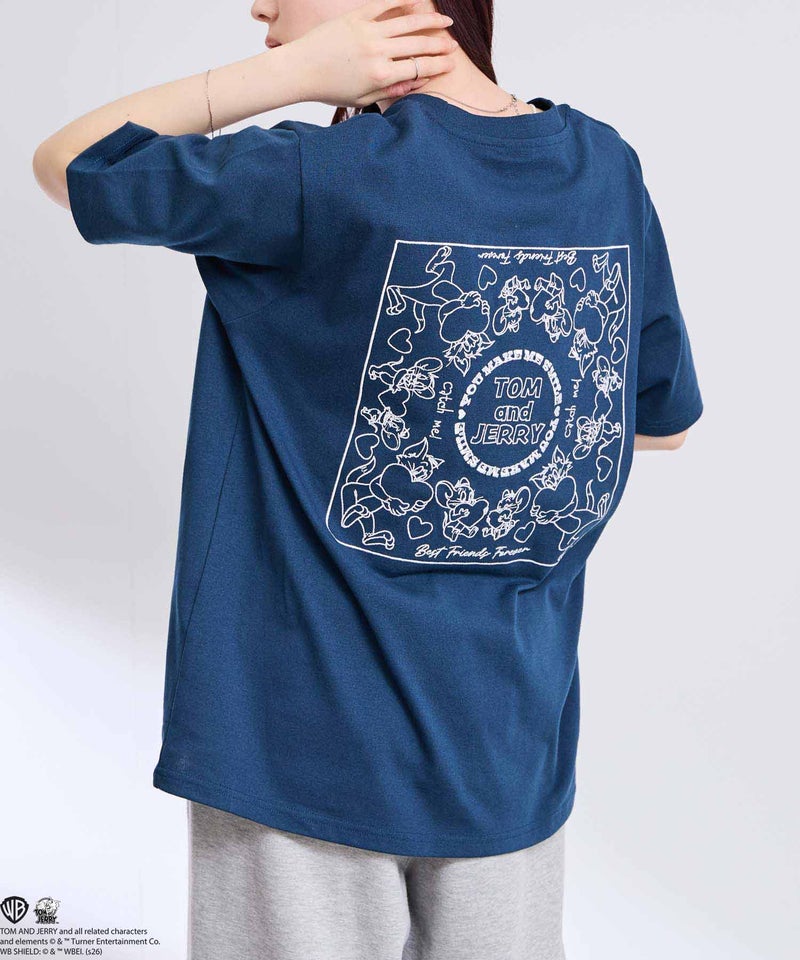 キャラクター線画バックデザイン半袖Tシャツ メンズ メール便 対応商品商品画像-21