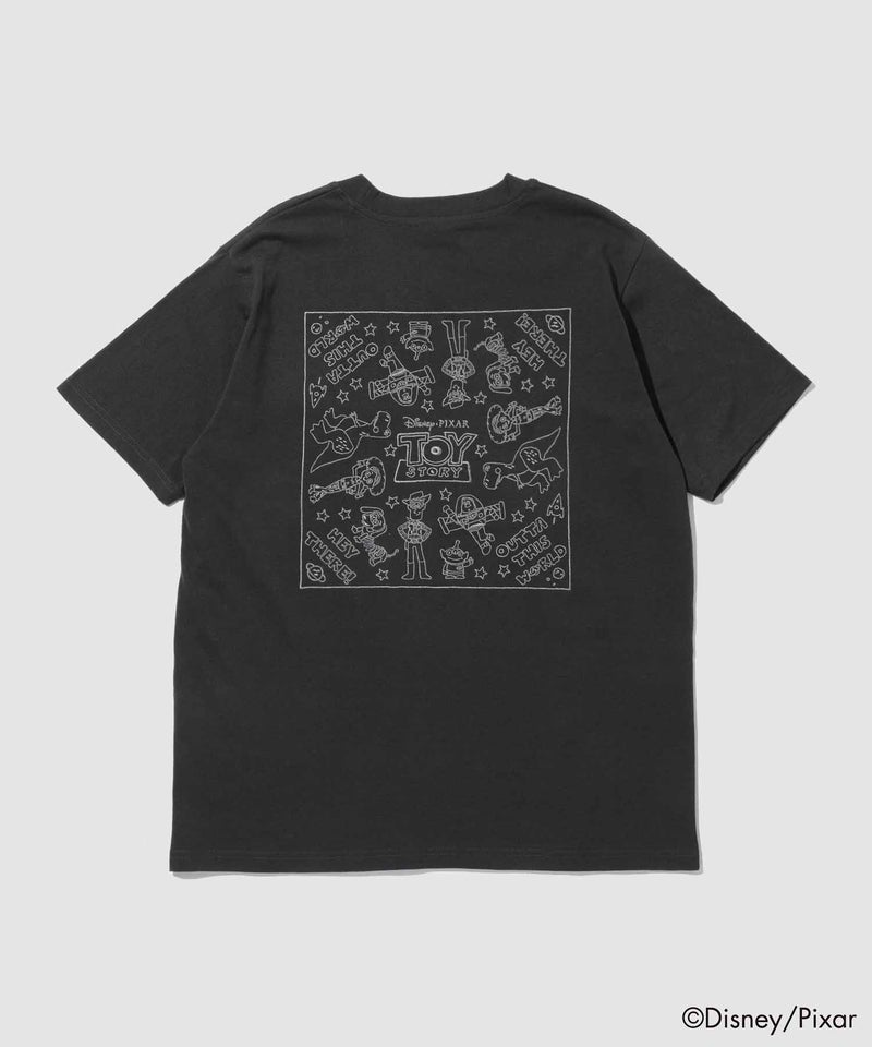 キャラクター線画バックデザイン半袖Tシャツ メンズ メール便 対応商品商品画像-27