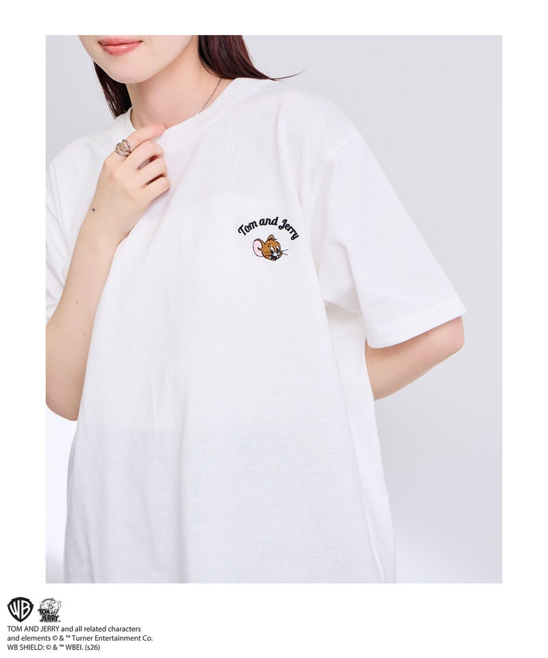 Tom and Jerry サガラ刺繍Tシャツ メンズ メール便 対応商品商品画像-6