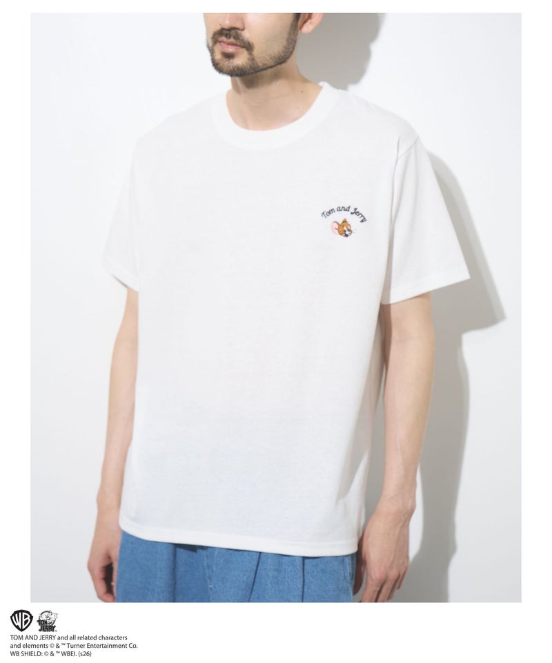 Tom and Jerry サガラ刺繍Tシャツ メンズ メール便 対応商品商品画像-6