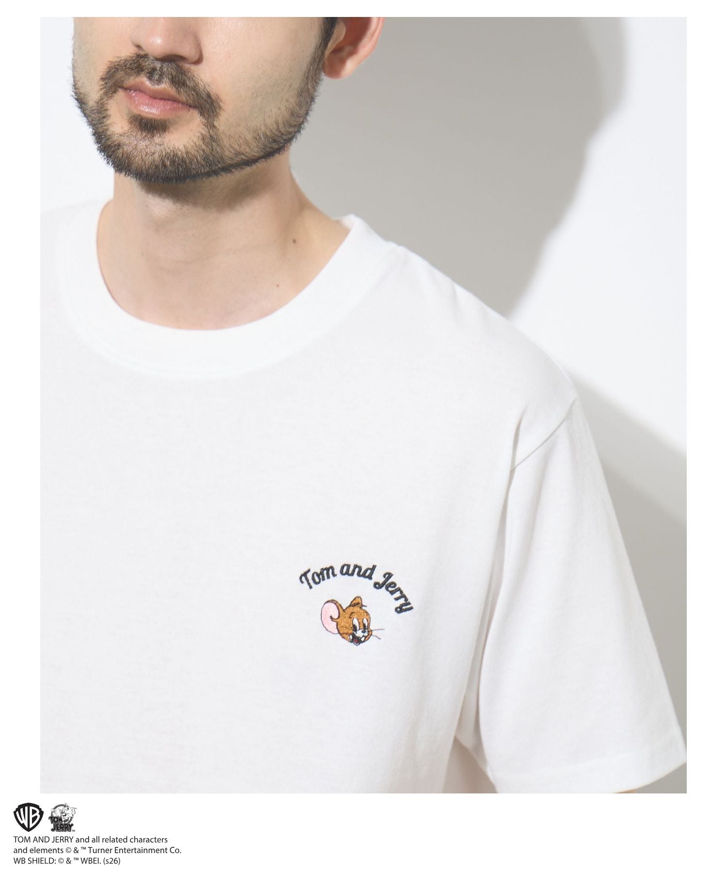 Tom and Jerry サガラ刺繍Tシャツ メンズ