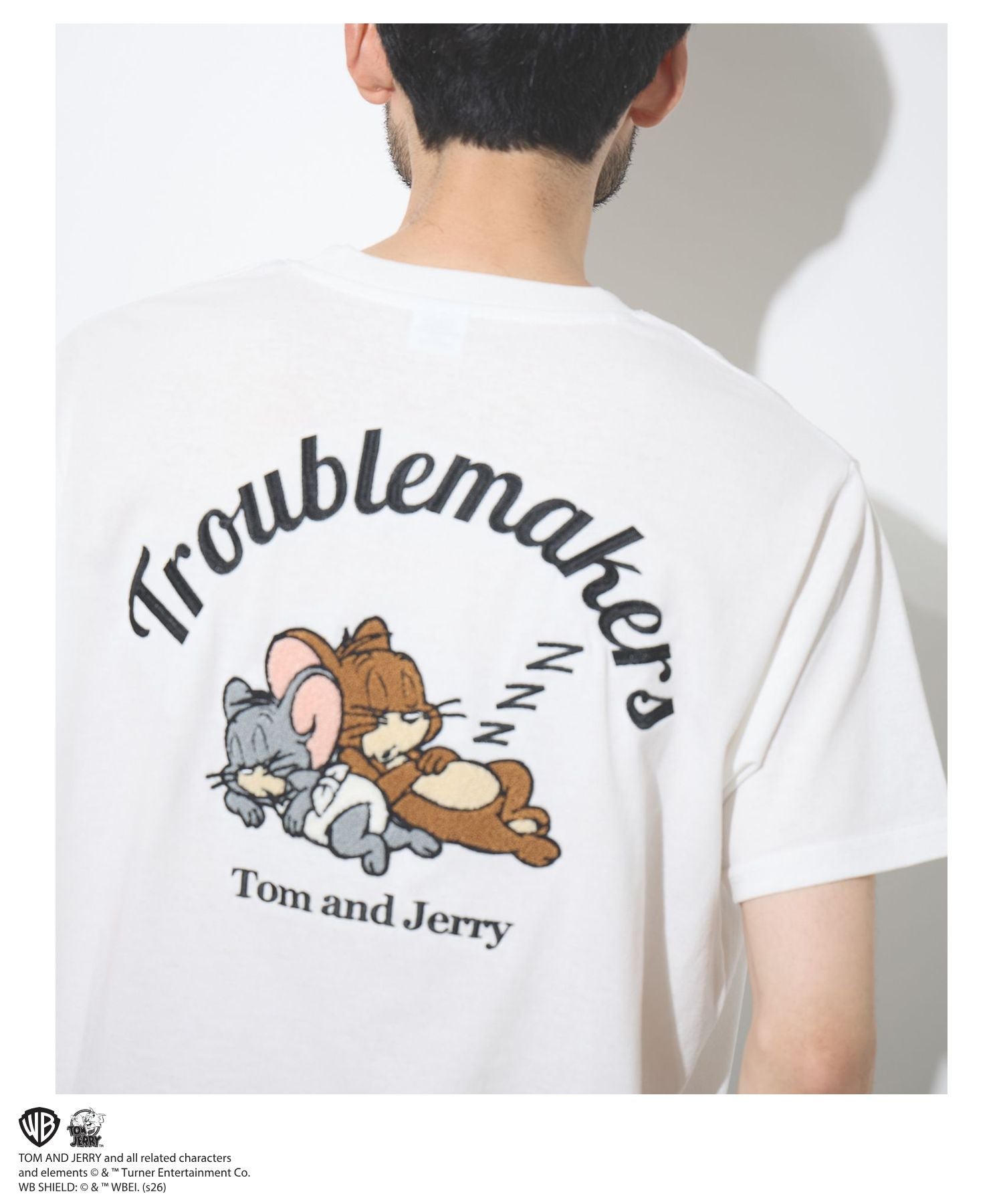 Tom and Jerry サガラ刺繍Tシャツ メンズ