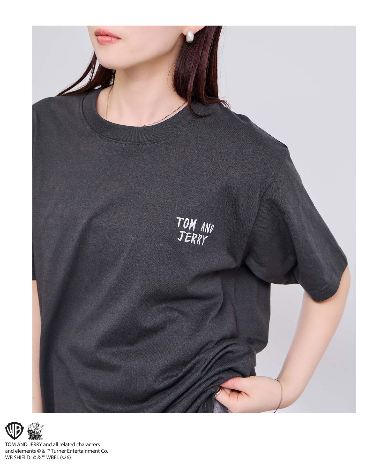 Tom and Jerry サガラ刺繍Tシャツ メンズ