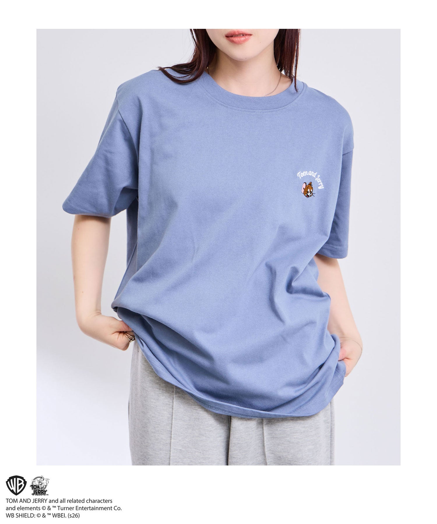 Tom and Jerry サガラ刺繍Tシャツ メンズ