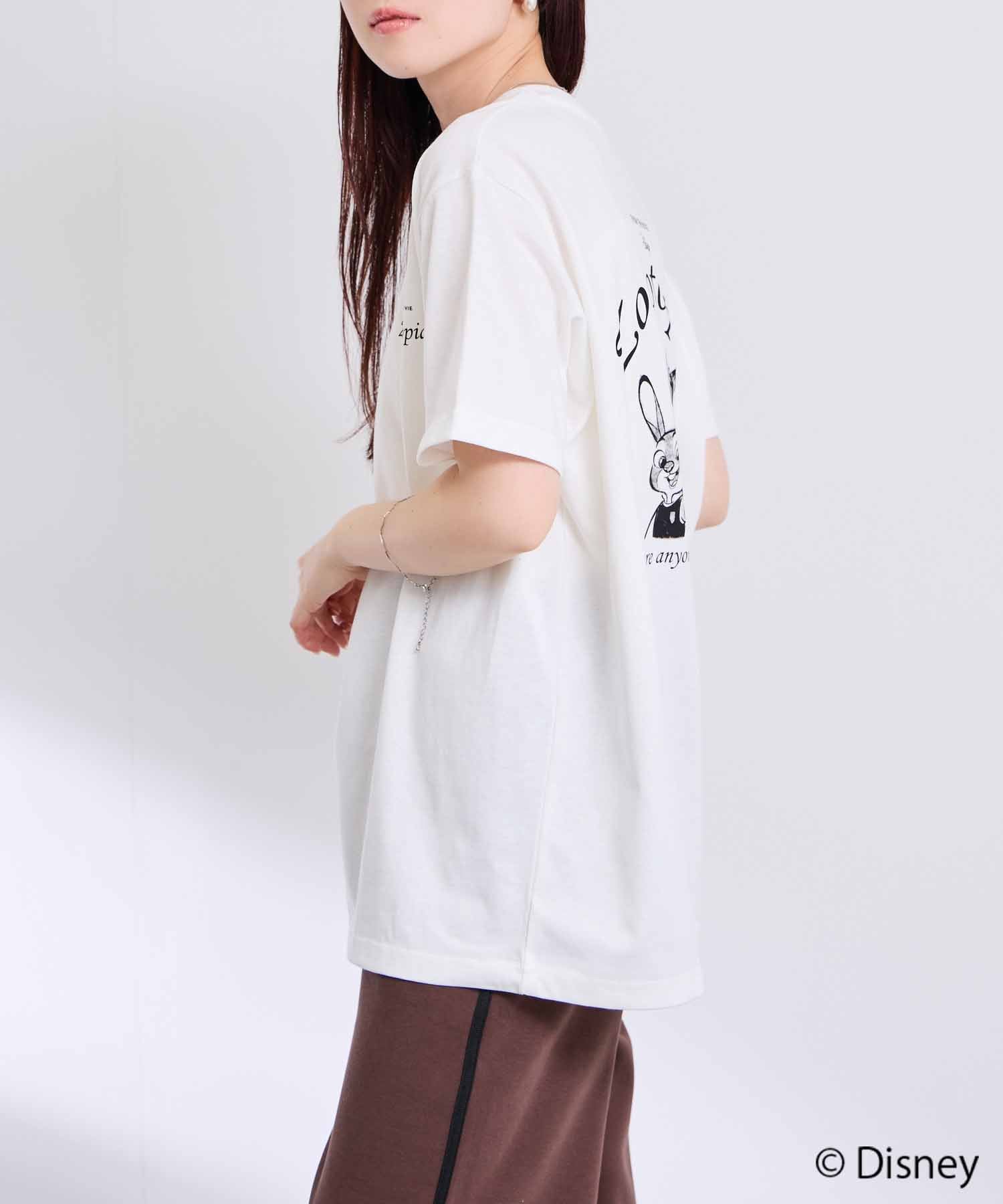 キャラクター線画プリントTシャツ メンズ