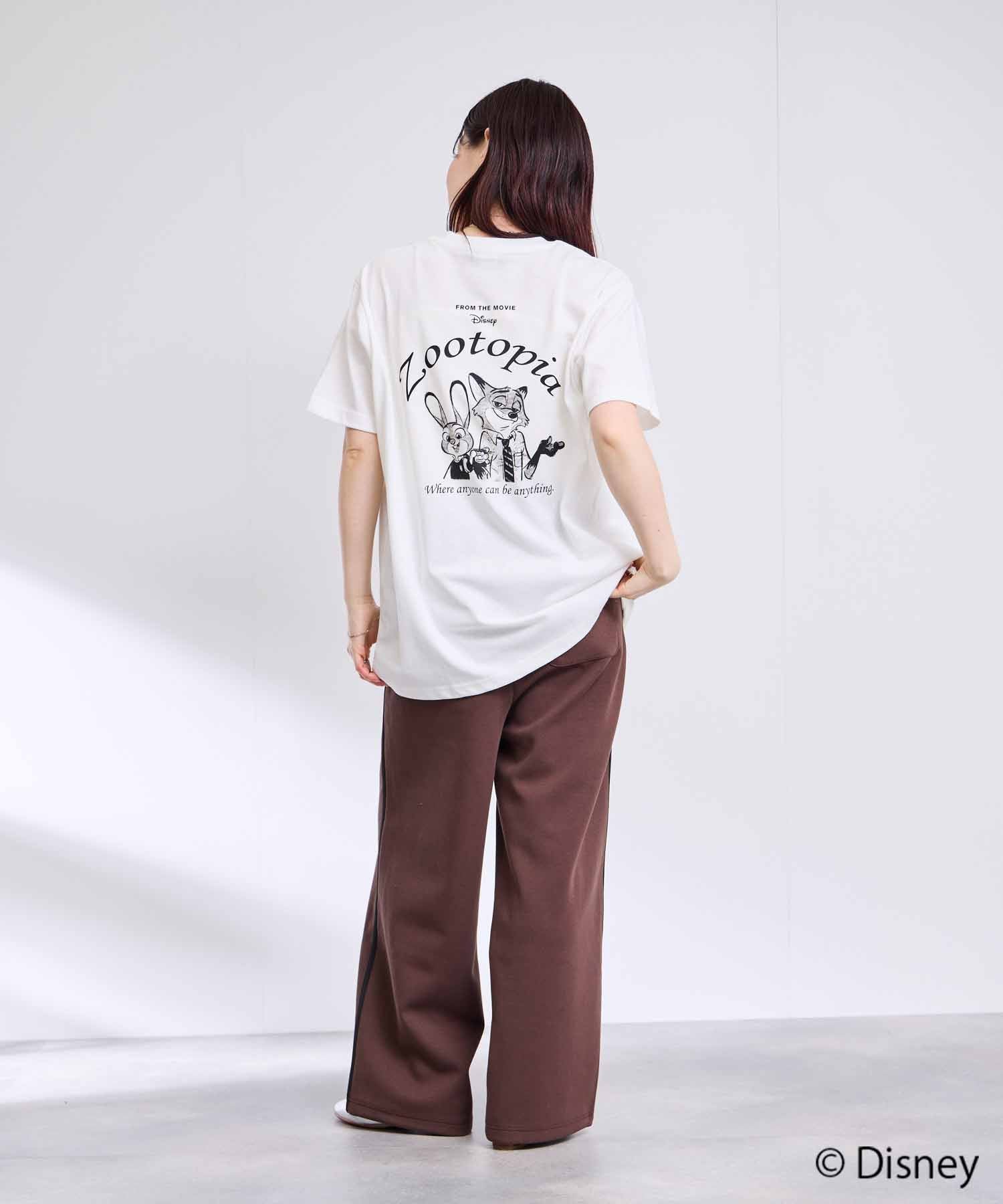 キャラクター線画プリントTシャツ メンズ