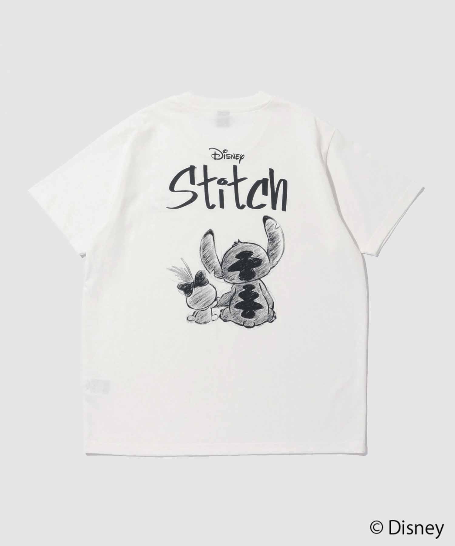 キャラクター線画プリントTシャツ メンズ