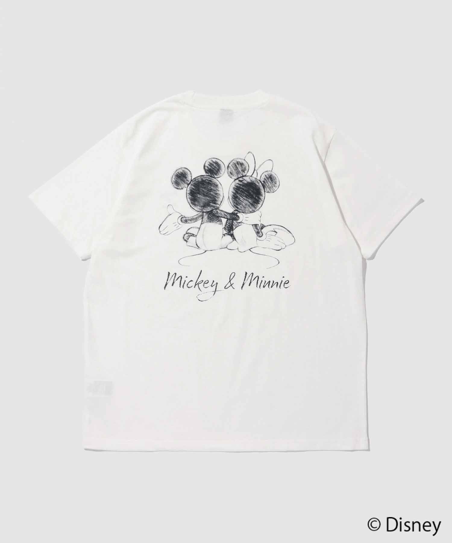 キャラクター線画プリントTシャツ メンズ