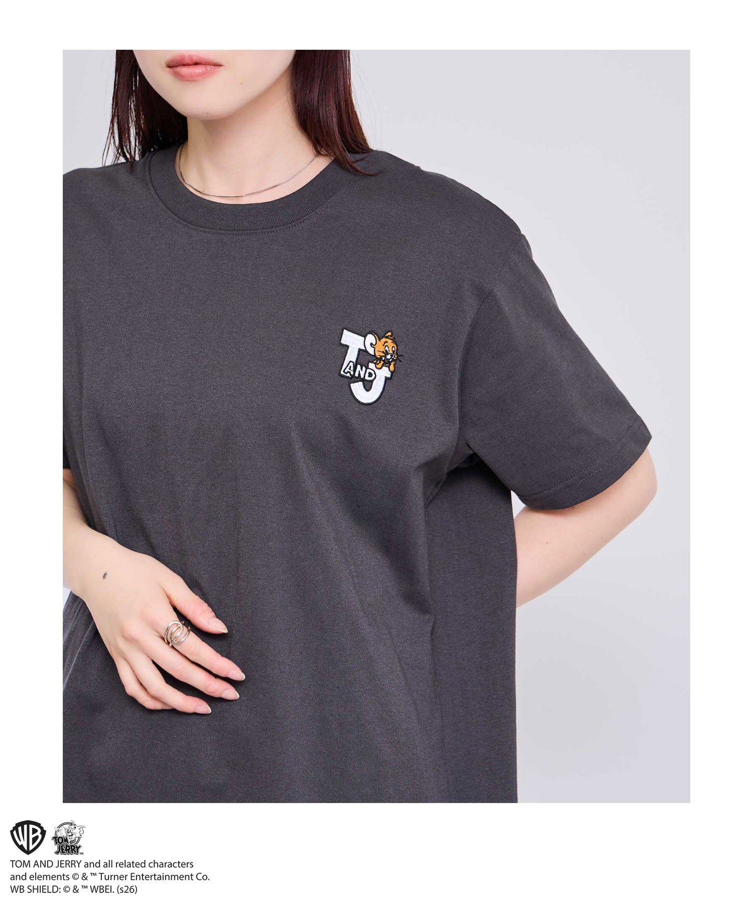 Tom and Jerry ラインストーンTシャツ メンズ