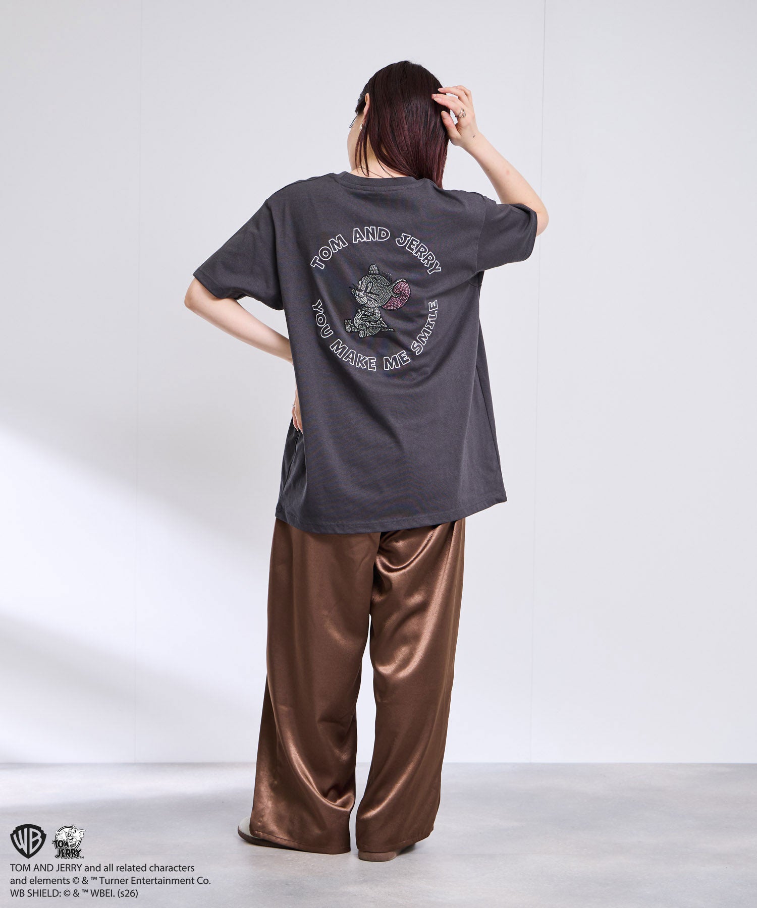 Tom and Jerry ラインストーンTシャツ メンズ