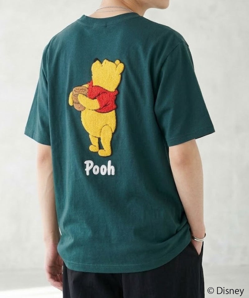 Disney 『くまのプーさん』 / サガラ刺繍ビッグシルエット半袖Tシャツ メンズ メール便 対応商品商品画像-2