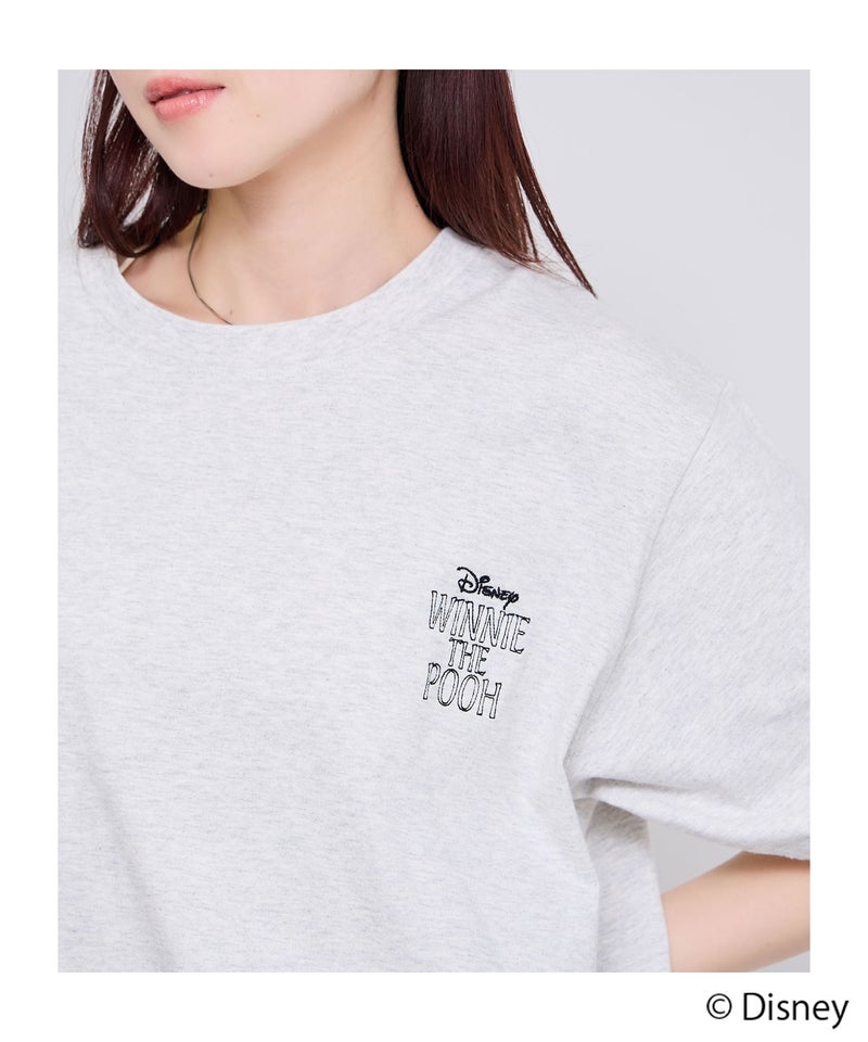 Disney 『くまのプーさん』 / サガラ刺繍ビッグシルエット半袖Tシャツ メンズ メール便 対応商品商品画像-5