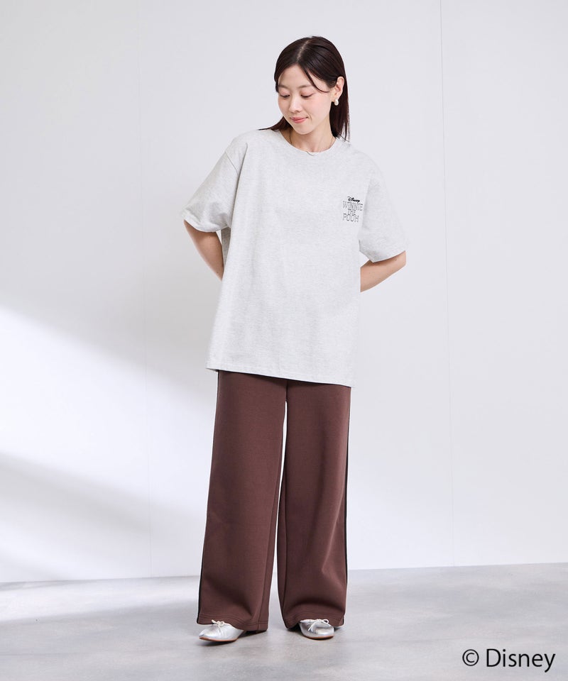 Disney 『くまのプーさん』 / サガラ刺繍ビッグシルエット半袖Tシャツ メンズ メール便 対応商品商品画像-6