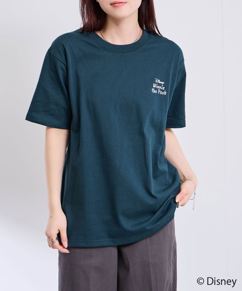 Disney 『くまのプーさん』 / サガラ刺繍ビッグシルエット半袖Tシャツ メンズ メール便 対応商品商品画像-9