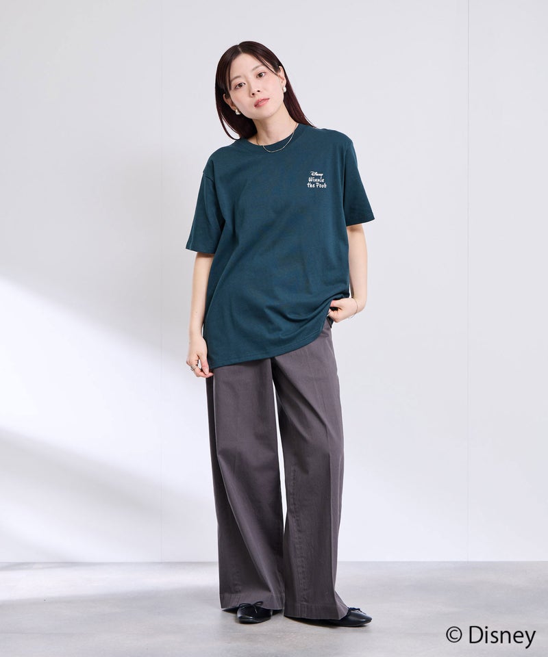 Disney 『くまのプーさん』 / サガラ刺繍ビッグシルエット半袖Tシャツ メンズ メール便 対応商品商品画像-10