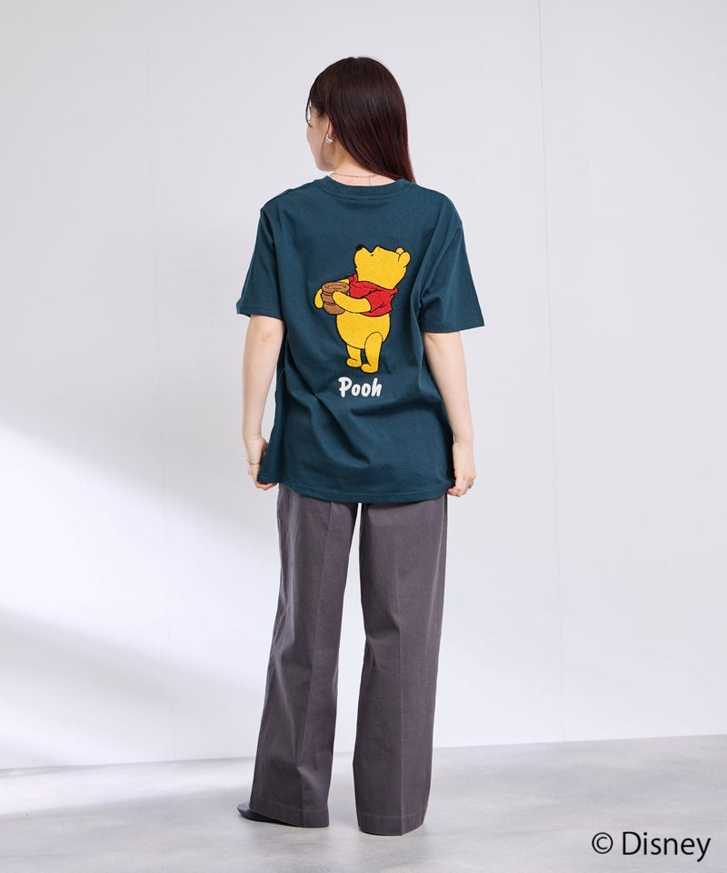 Disney 『くまのプーさん』 / サガラ刺繍ビッグシルエット半袖Tシャツ メンズ メール便 対応商品商品画像-11