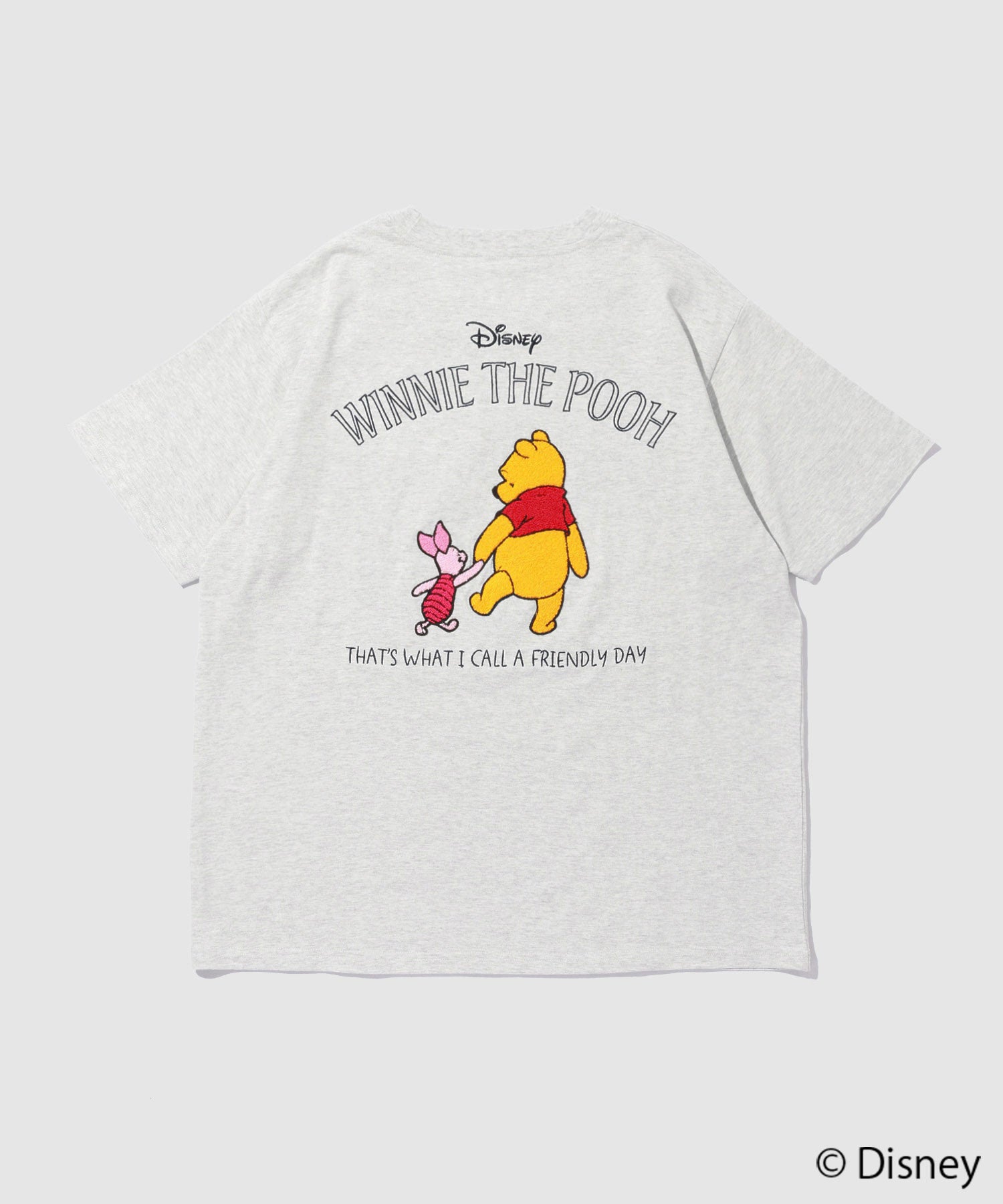 Disney 『くまのプーさん』 / サガラ刺繍ビッグシルエット半袖Tシャツ