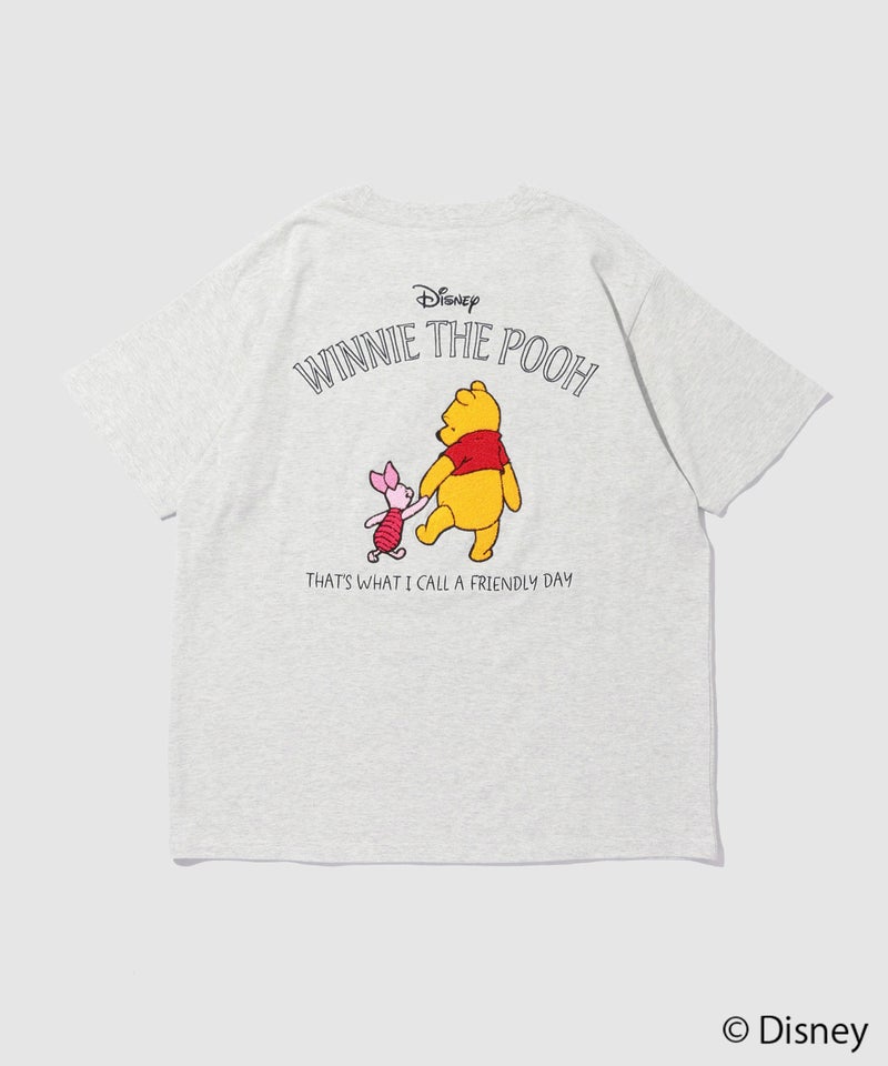 Disney 『くまのプーさん』 / サガラ刺繍ビッグシルエット半袖Tシャツ メンズ メール便 対応商品商品画像-12