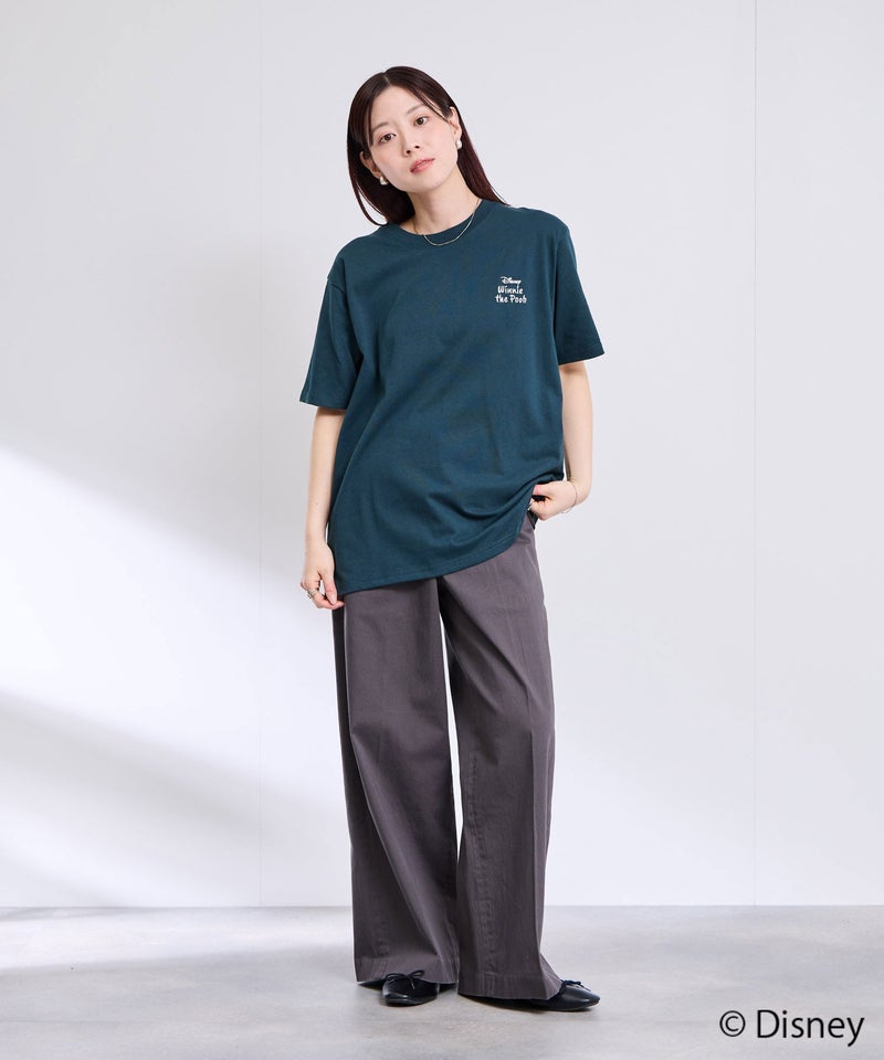 Disney 『くまのプーさん』 / サガラ刺繍ビッグシルエット半袖Tシャツ メンズ メール便 対応商品商品画像-12