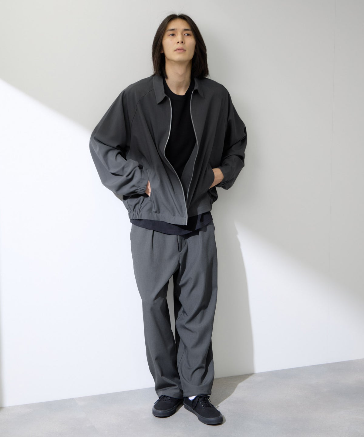 URBAN COLLECTION ポリトロ ワイドパンツ メンズ