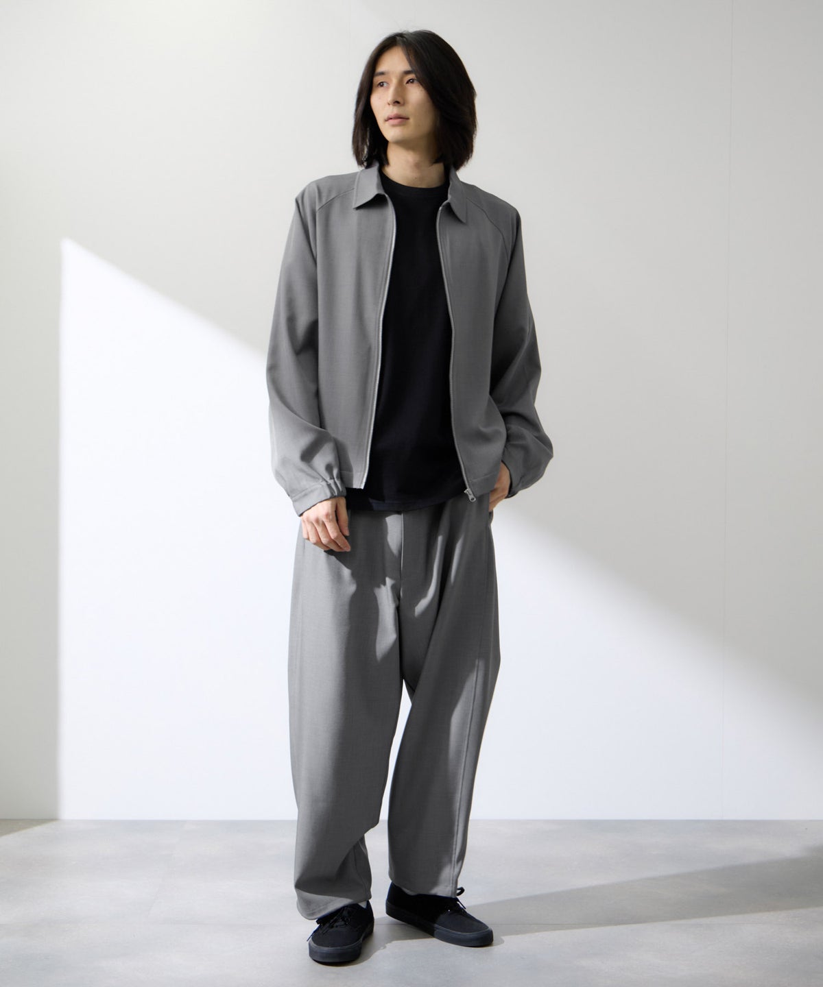 URBAN COLLECTION ポリトロ ワイドパンツ メンズ