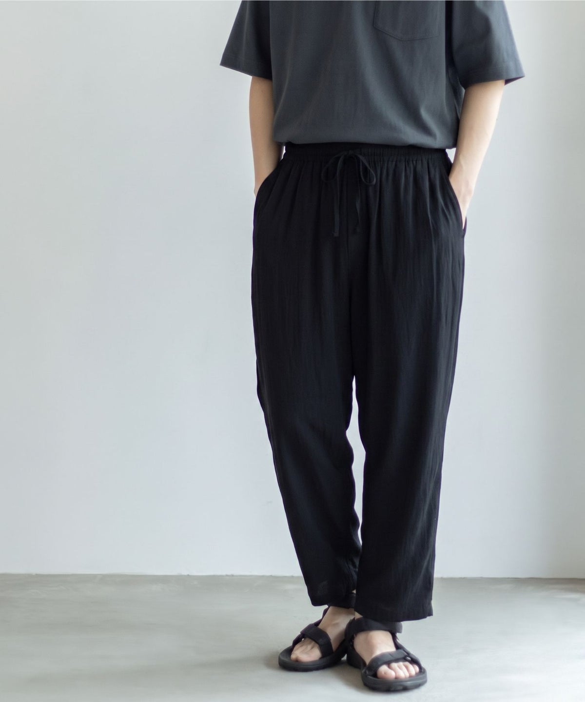 NAVY SARARI レーヨンアンクルパンツ メンズ