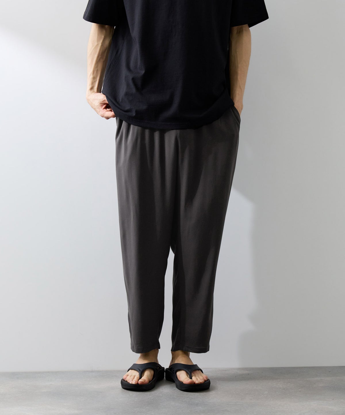 NAVY SARARI レーヨンアンクルパンツ メンズ